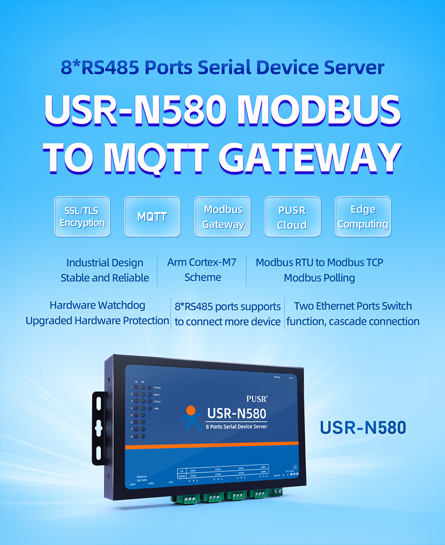 RS485 Eight ports serial server