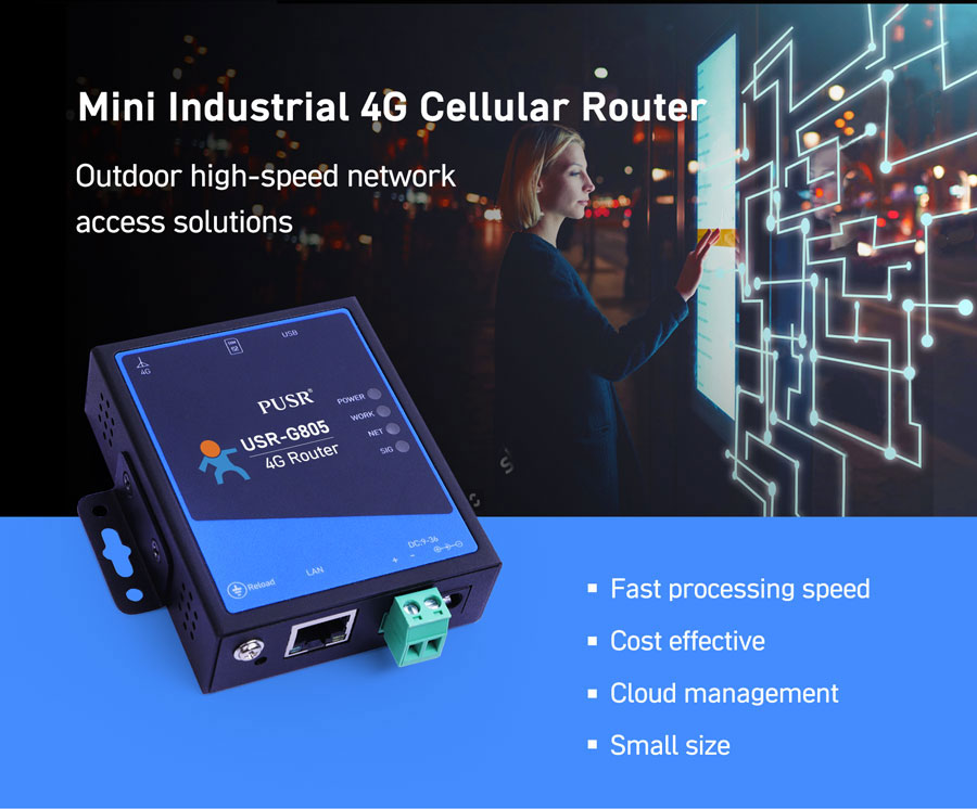 Mini industrial 4G cellular router