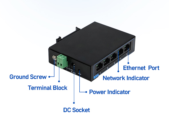 5-port 100M Ethernet switch