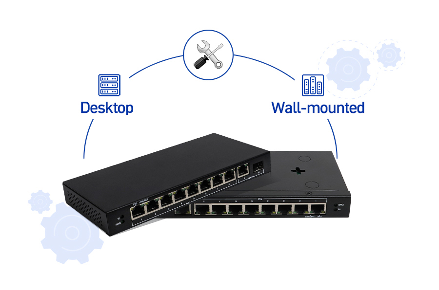 10-Port gigabit PoE switch