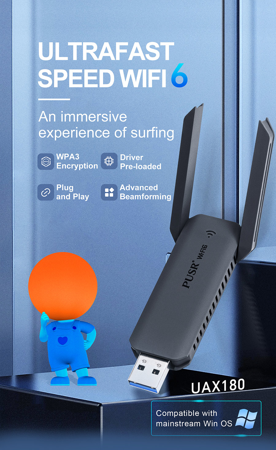 Wi-Fi 6 USB Network Adapter