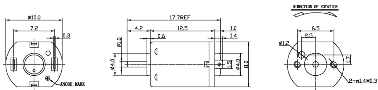 Precious metal-brush motors