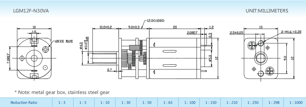 Gear-box motors