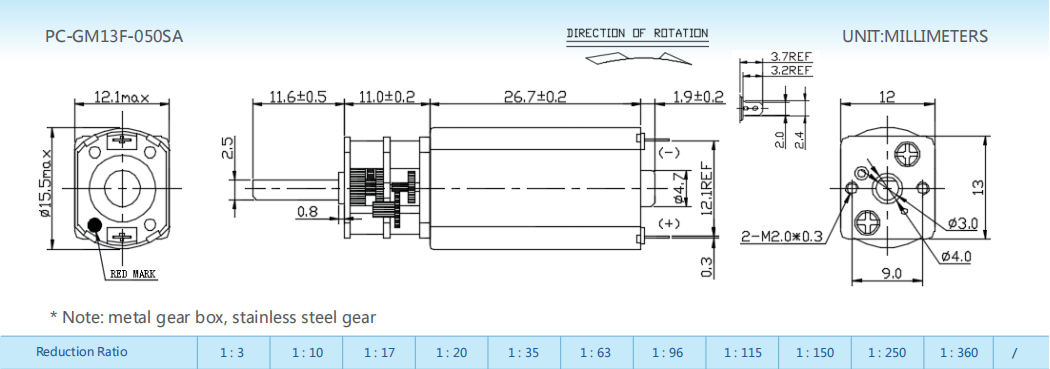 Gear-box motors