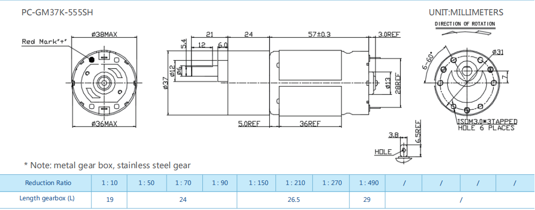 Gear-box motors