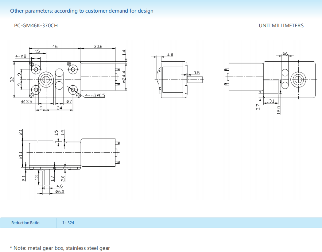 Gear-box motors