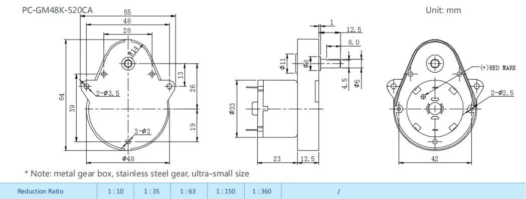 Gear-box motors