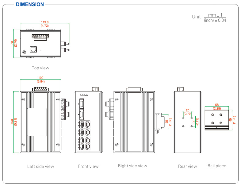 OTEK 8+2G Gigabit Managed Ethernet Switch