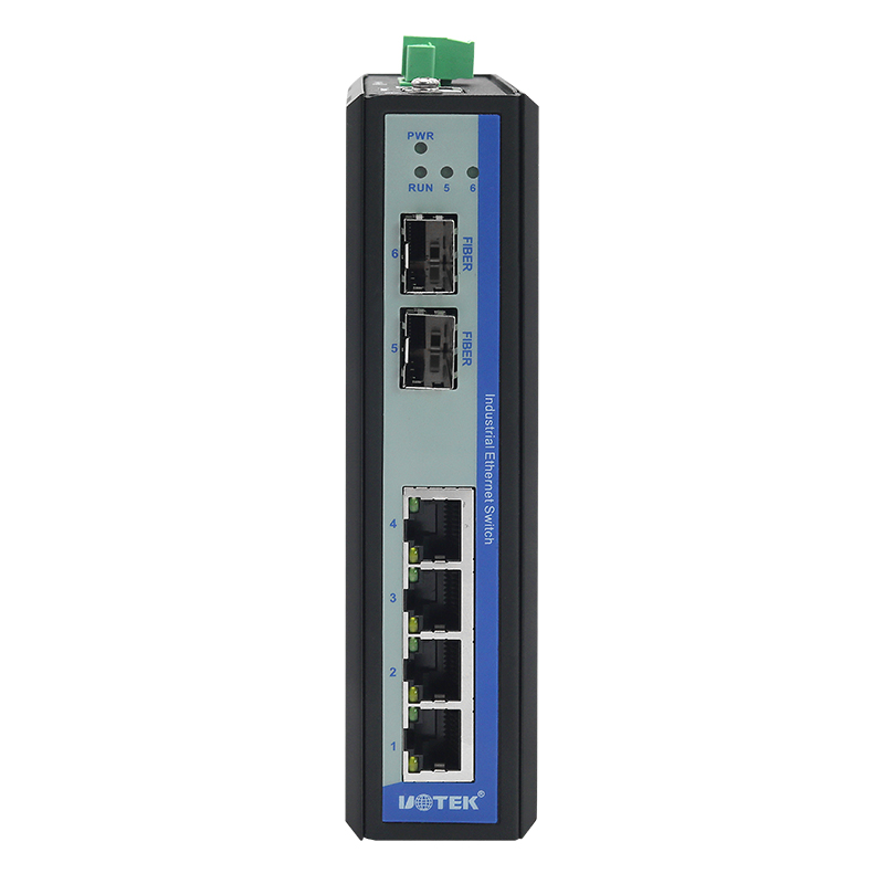 UOTEK UT-6406GM serial 4 Electrical Ports + 2 Optical Ports Full Gigabit Managed Ethernet Switch