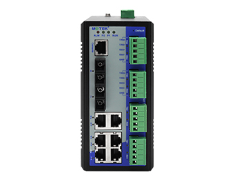 OTEK UT-65208F Series Managed Industrial Ethernet Switch with Serial Ports