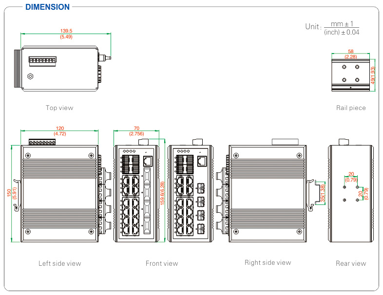 UOTEK 16 4G Gigabit Managed Ethernet Switch