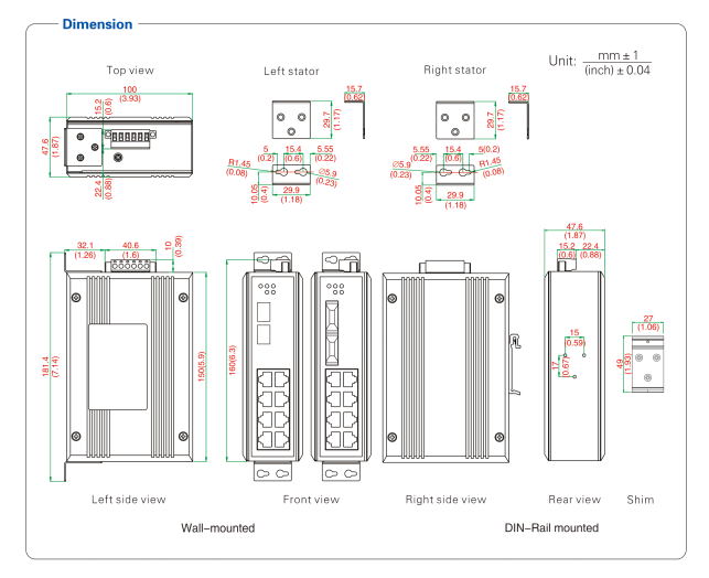 UOTEK Gigabit 10-Port unmanaged Ethernet Switch