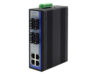 UOTEK 100M 4 Fiber Ports 4 RJ-45 Ports Industrial Switch