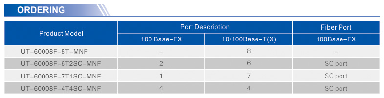 UOTEK 100M 8-Port unmanaged Ethernet Switch