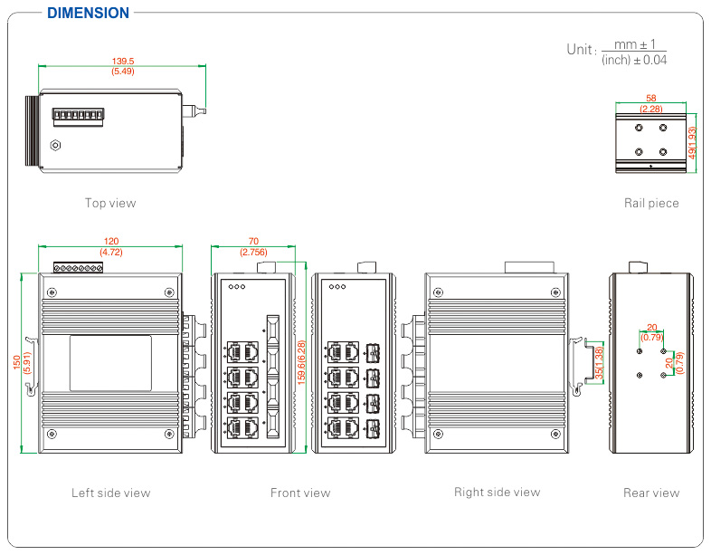 UOTEK 8+4G Gigabit Unmanaged Ethernet Switch