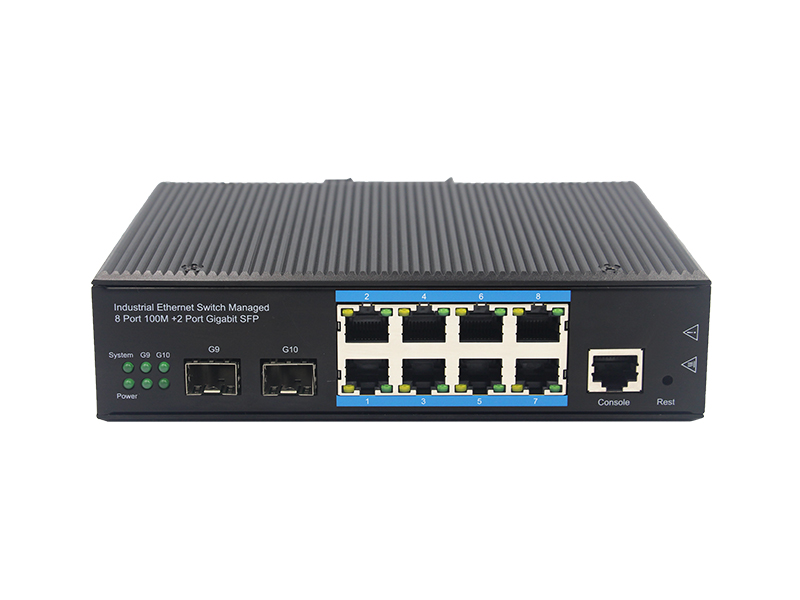 8-port 10/100BASE-TX+2G SFP Managed Industrial POE Switch