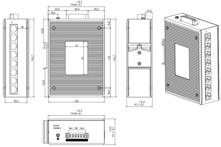 Unmanaged 8-port Industrial Ethernet POE Switch