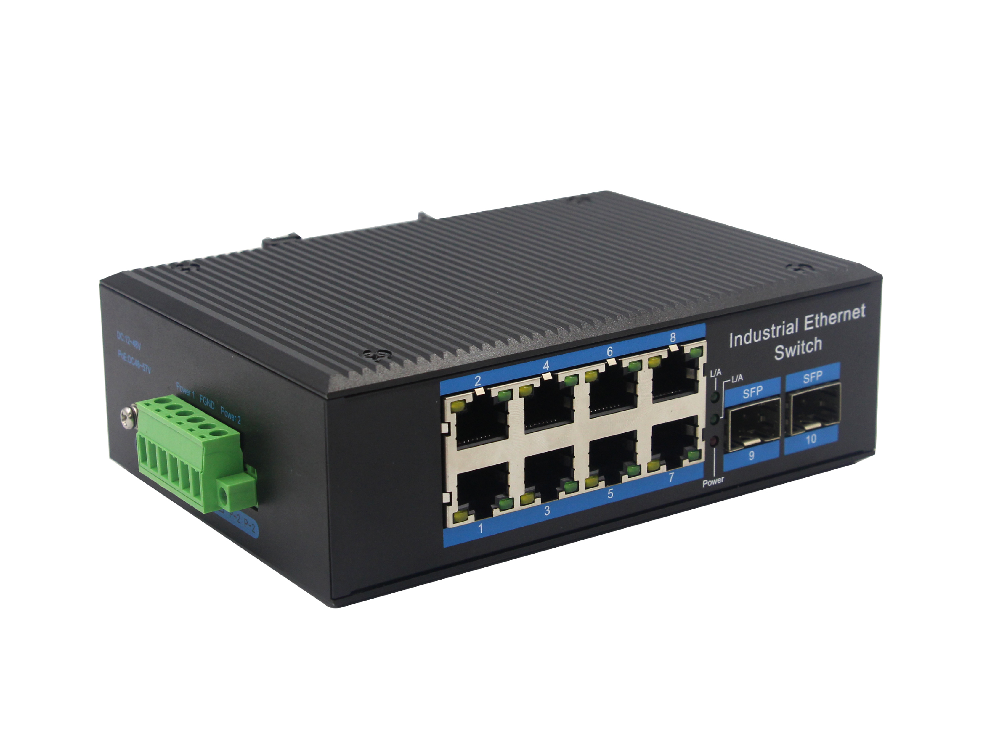 Unmanaged 8 Gigabit Electrical + 4 Gigabit SFP Industrial Ethernet POE Switch
