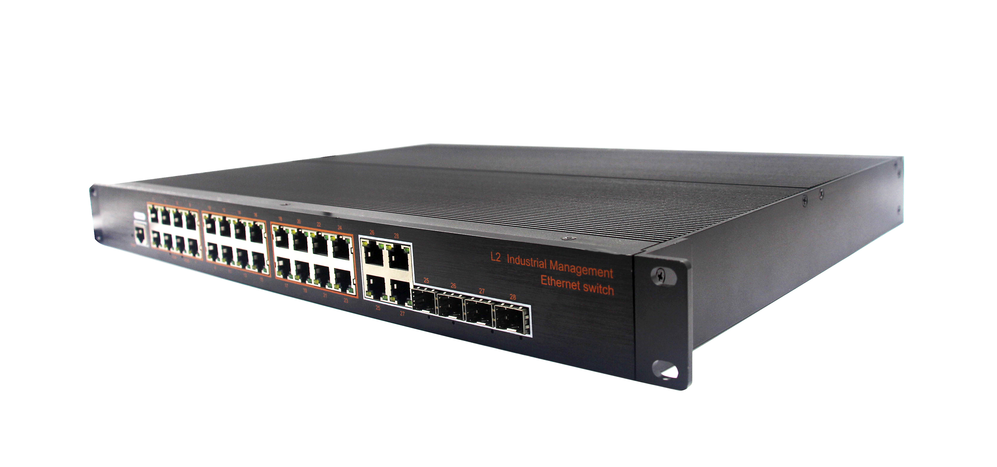 24-port 10/100/1000BASE-TX+4G combo Managed Industrial PoE Switch
