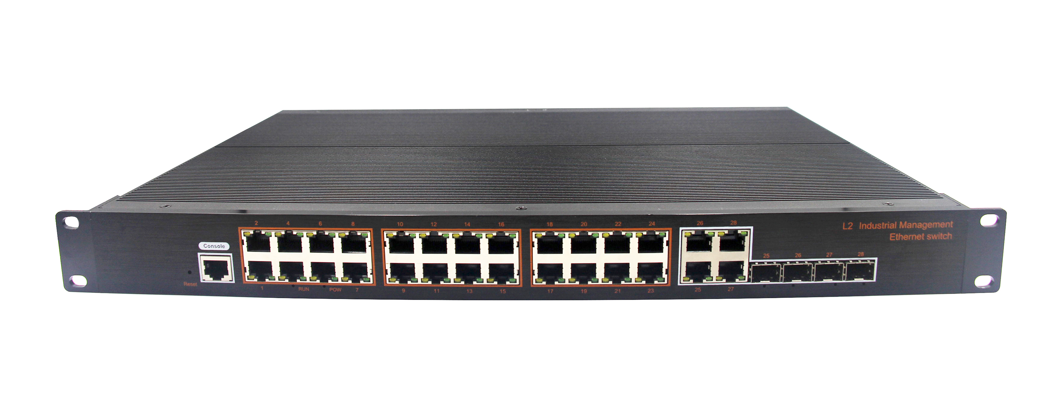 24-port 10/100/1000BASE-TX+4G combo Managed Industrial PoE Switch