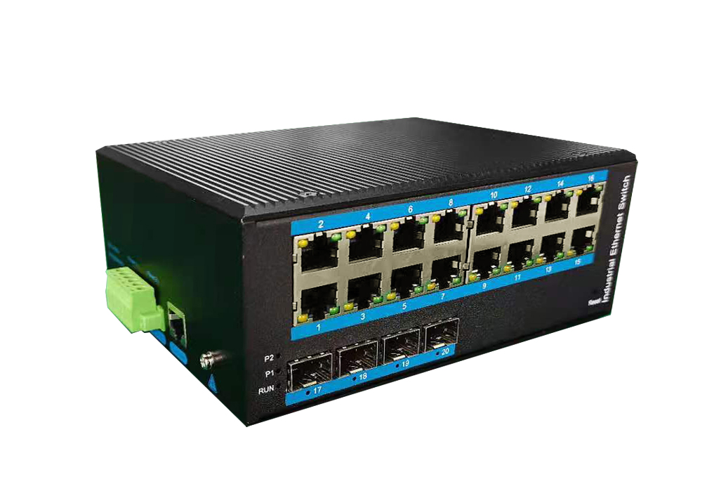 16-port 10/100/1000BASE-TX+4G SFP Managed Industrial PoE Switch