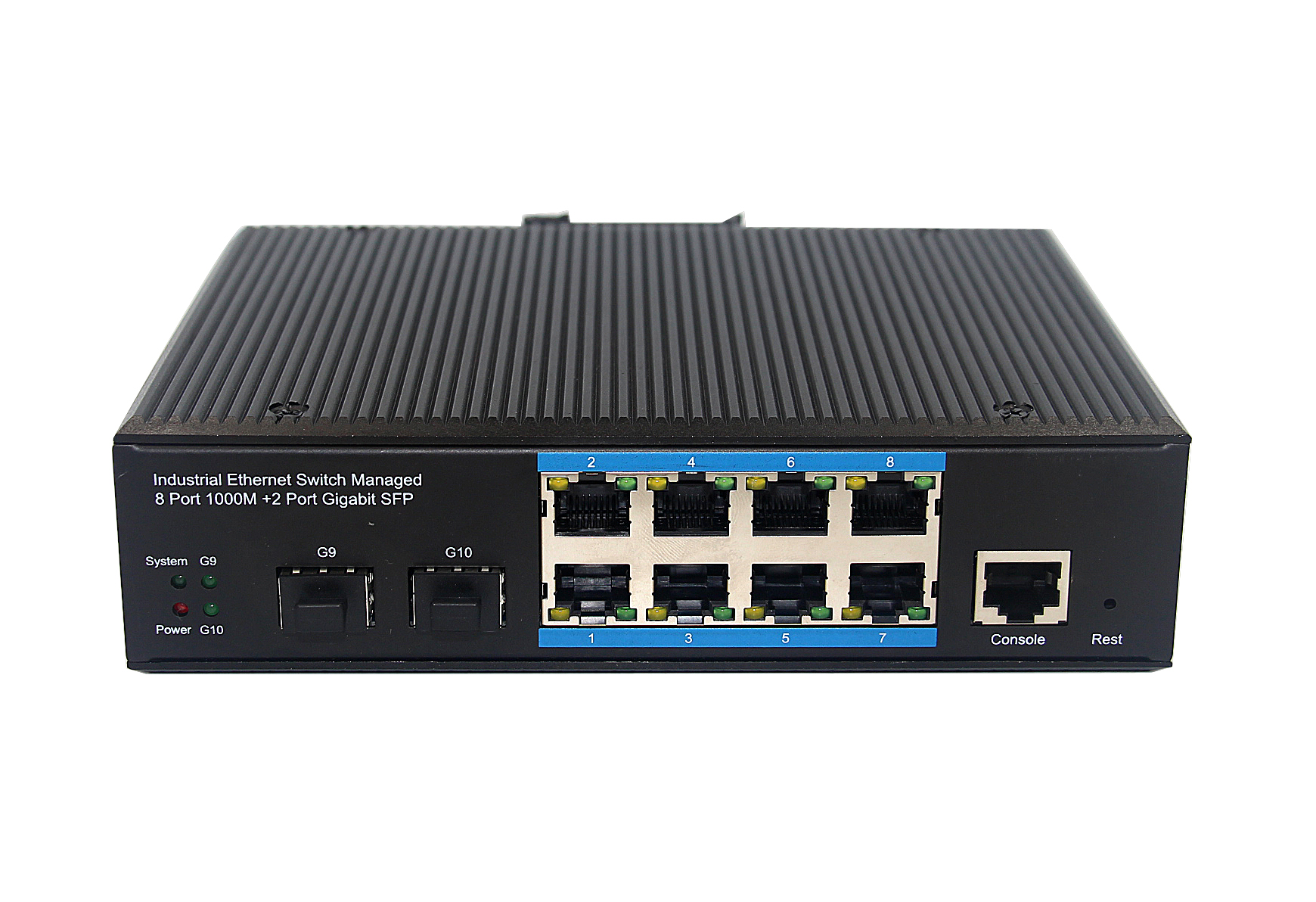 8-port 10/100/1000BASE-TX+2G SFP Managed Industrial PoE Switch