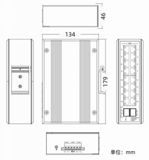 16-port 10/100BASE-TX+2G SFP Managed Industrial Switch