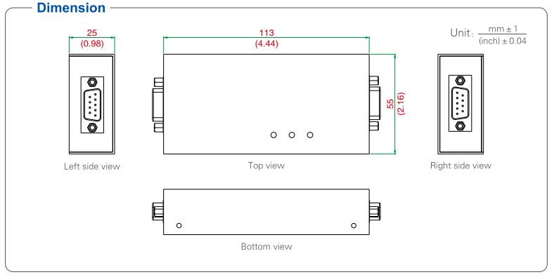 UOTEK Industrial RS-232 to RS-485/422 Converter with Isolation