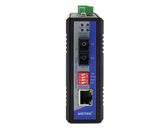 UOTEK 10/100M 1 Fiber 1 RJ-45 Port Industrial Switch