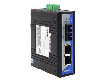 UOTEK 2 Base-T Ethernet ports,1 Base- X optical port network fiber transceiver