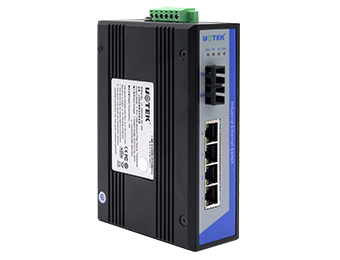 UOTEK 4-Port Gigabit Network Fiber Optic Transceiver