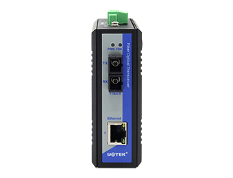 UOTEK 1 Base-T Ethernet ports and 1 Base- X optical port Fiber Optic Transceiver