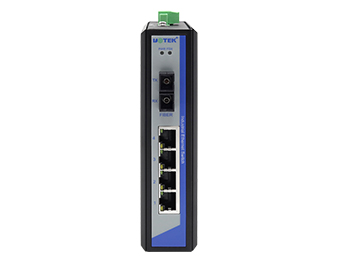 UOTEK 10/100M 1 Fiber 4 RJ-45 Ports Industrial Switch