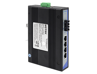 UOTEK 10/100M 1 Fiber 4 RJ-45 Ports Industrial Switch
