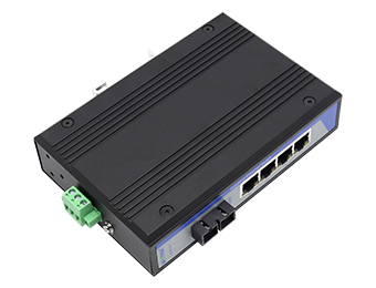 UOTEK 10/100M 1 Fiber 4 RJ-45 Ports Industrial Switch