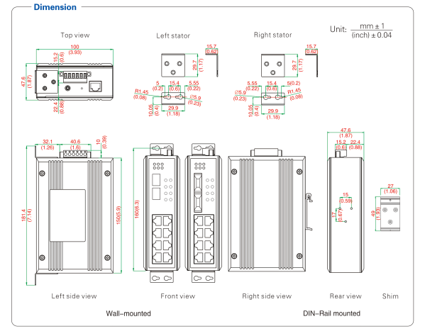 UOTEK 10-port Gigabit Managed POE Ethernet Switc