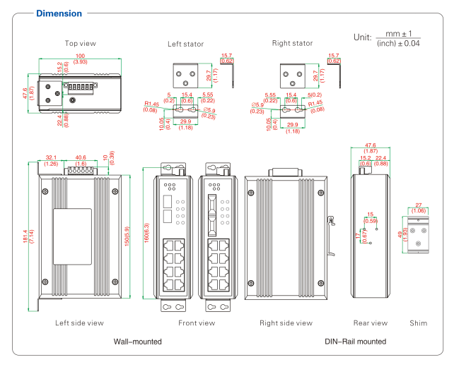 UOTEK 8+2G Gigabit POE Ethernet Switch