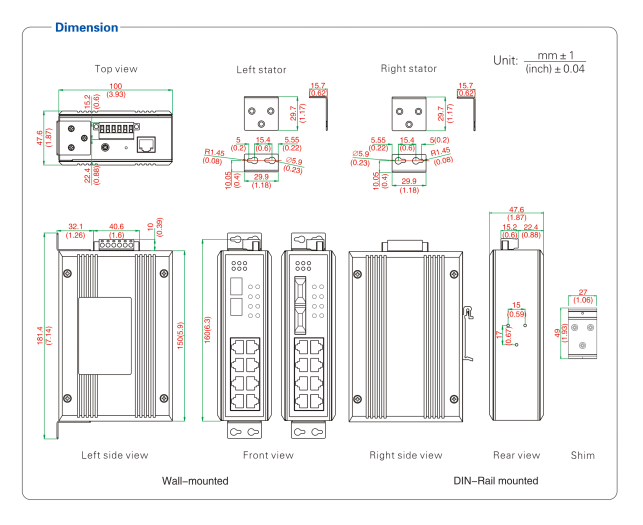 UOTEK 8+2G Gigabit Managed POE Ethernet Switch