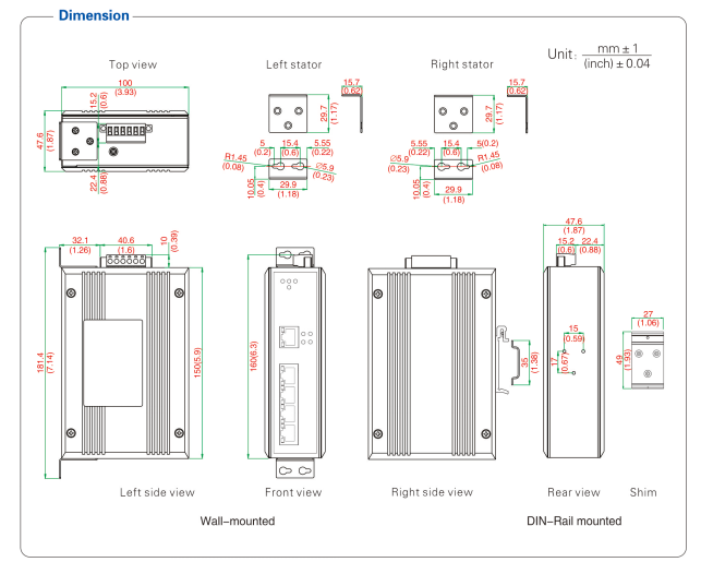 UOTEK Gigabit POE Unmanaged Ethernet Switch