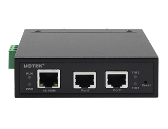 UOTEK 10/100M to 2 ports RS 485/422 serial port server