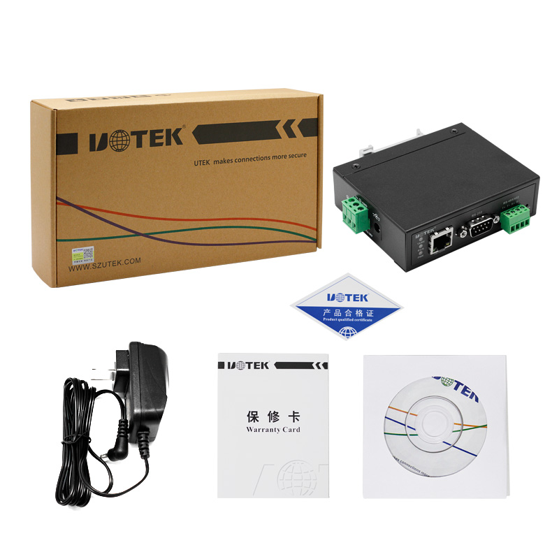 UOTEK 10/100M to 1 Ports RS-232/485/422 Serial Device Server