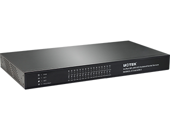 UOTEK 10/100M TCP/IP to 16 Ports RS-485/422 Serial Device Server with Lightning Isolation