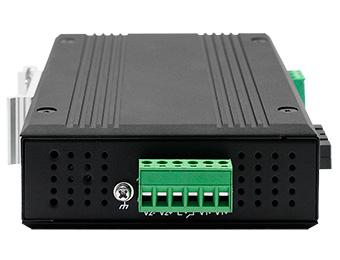 UOTEK 100M optical port to 2 electrical ports + RS232/485/422 Serial Device Server