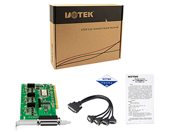 UOTEK PCI to 4-port RS-232 opto-isolated high-speed serial card