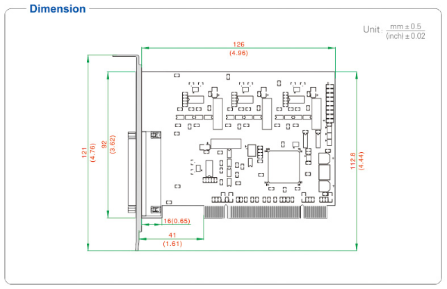 UOTEK PCI to 4-port RS-232 opto-isolated high-speed serial card