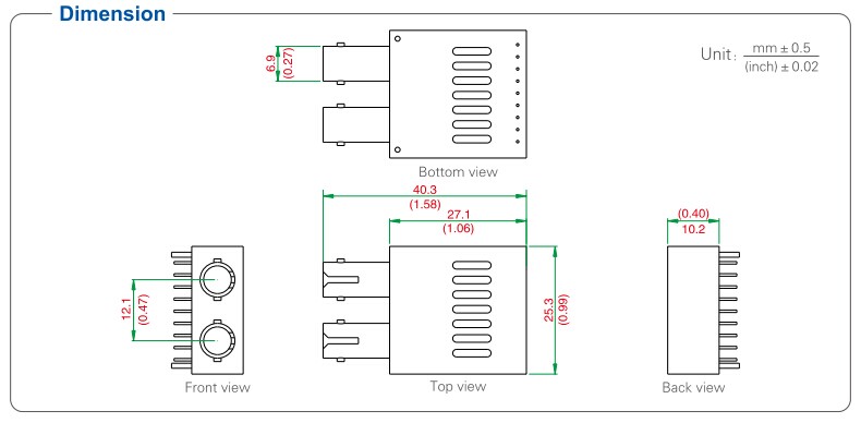 UOTEK Wavelength: 1,310, 0-1M DC:5V Optic Fiber to TTL