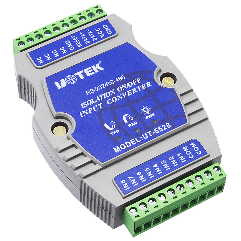 UOTEK UT-5528 Digital 8-channel optical isolated dry contact I/O input module