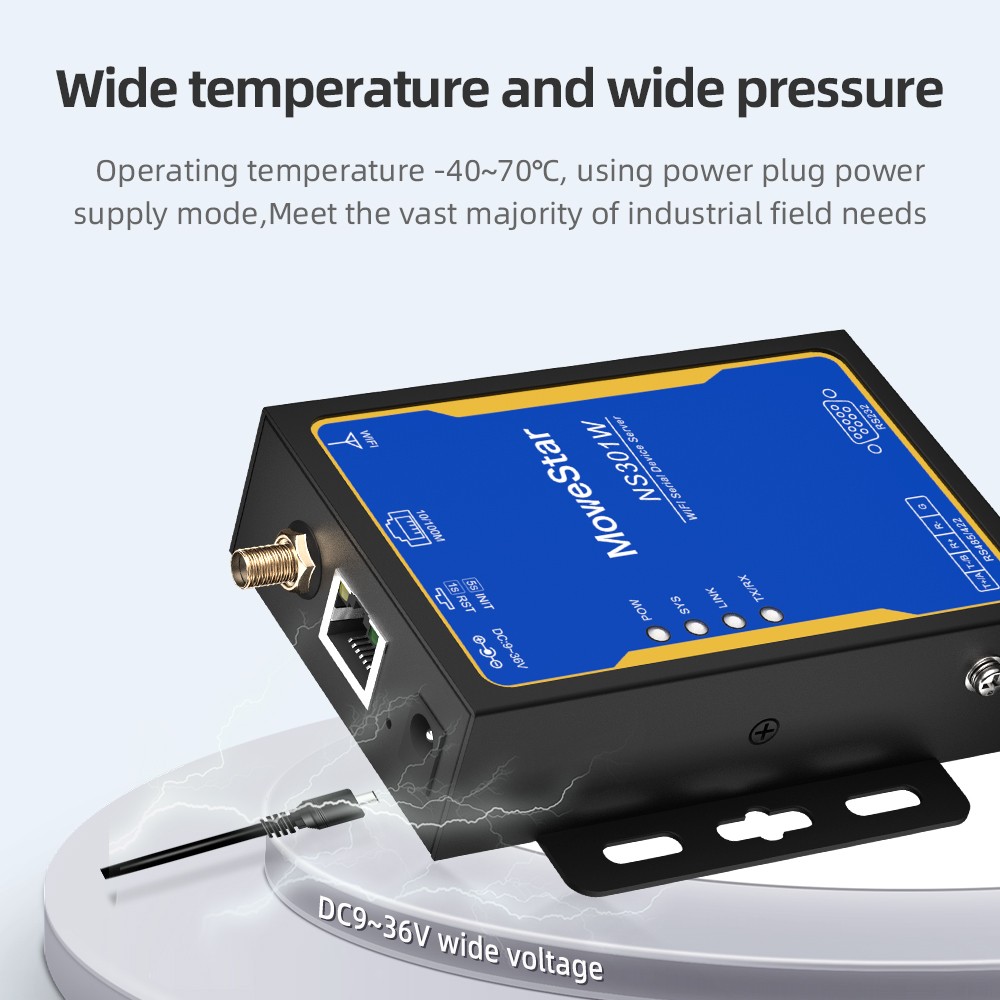 1 Port RS232/485/422 Serial to Wi-Fi/Ethernet Server