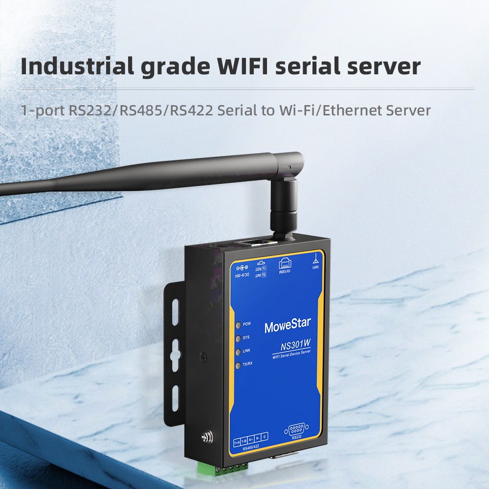 1 Port RS232/485/422 Serial to Wi-Fi/Ethernet Server