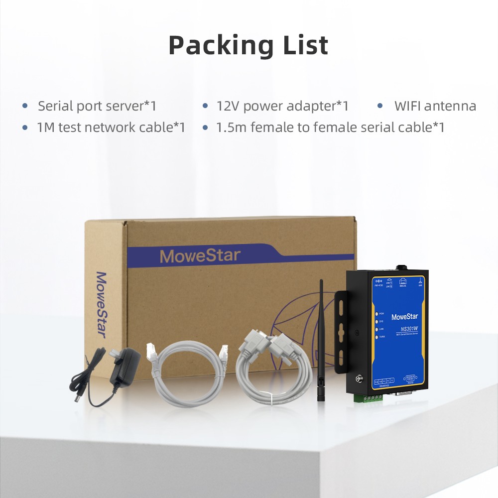 1 Port RS232/485/422 Serial to Wi-Fi/Ethernet Server